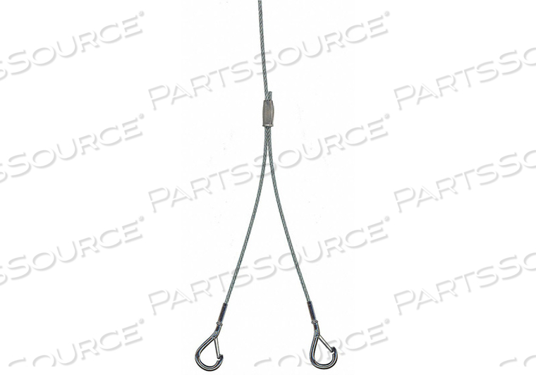 AIRCRAFT CABLE SET FOR LINEAR HIGH BAY, 10' WITH HOOK by Lithonia Lighting