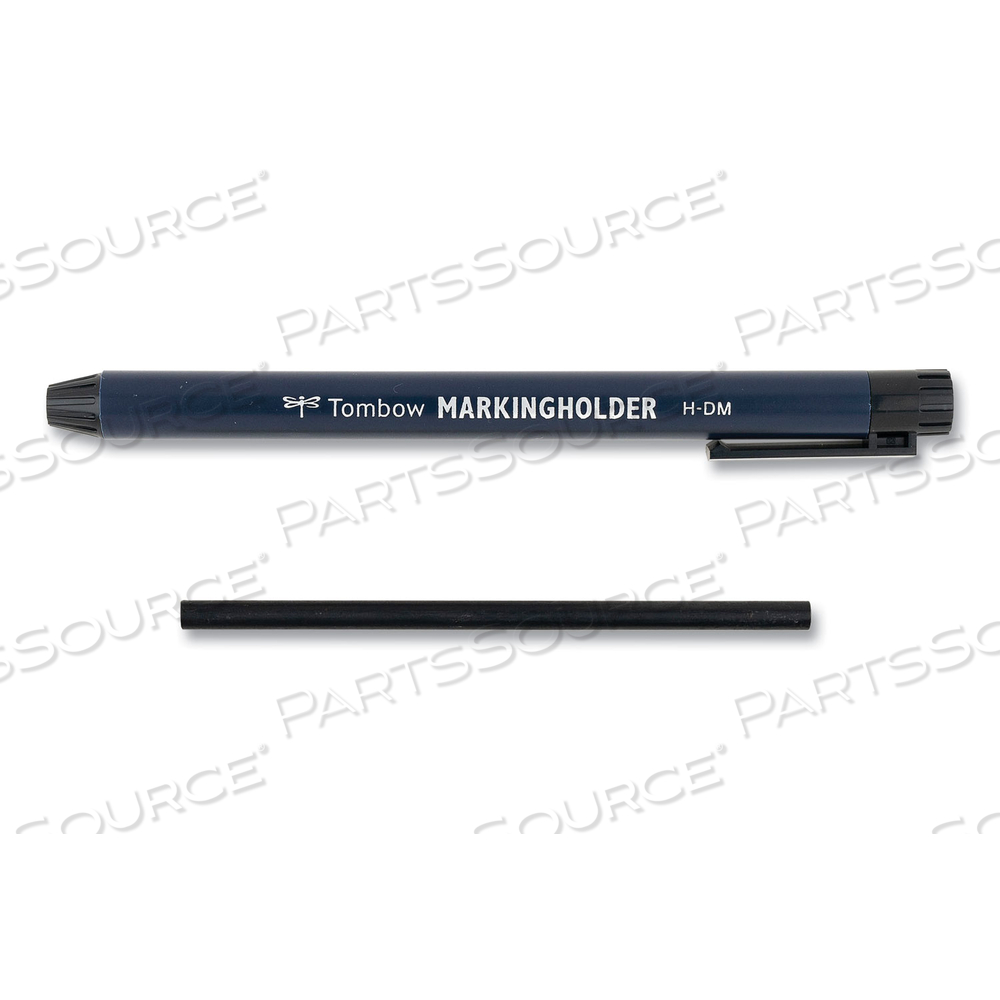 WAX-BASED MARKING PENCIL, 4.4 MM, BLACK WAX, NAVY BLUE BARREL by Tombow