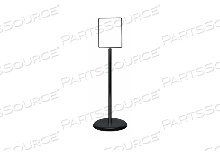SIGN HOLDER PEDESTAL 7X11 METAL BLACK by United Visual Products