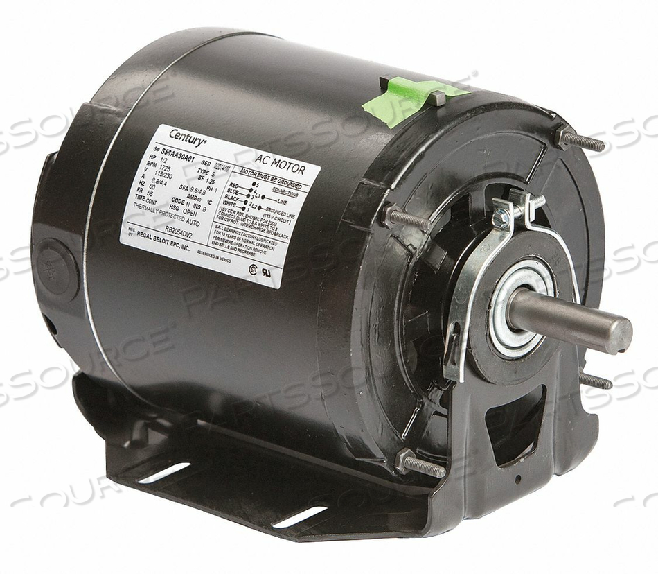 MOTOR SP PH 1/2 HP 1725 115/230V 56 OPEN by Regal Beloit America, Inc. (Century Electric Motors)
