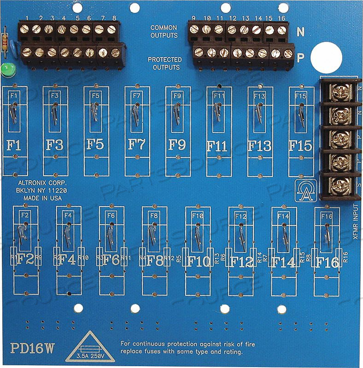 POWER DIST MODULE 16 OUTPUT PTC by Altronix Corporation POWER DIST MODULE 16 OUTPUT PTC by Altronix Corporation