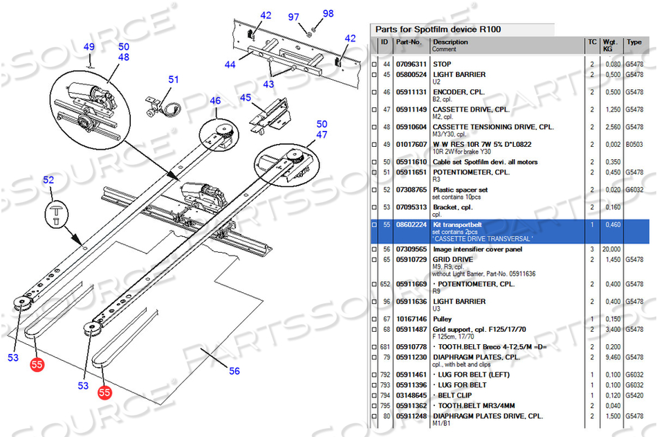 TRANSPORT BELT KIT by Siemens Medical Solutions