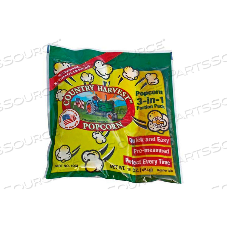 COUNTRY HARVEST TRI-PACK FOR 12OZ POPPERS, 24 PORTION PACKS by Peragon