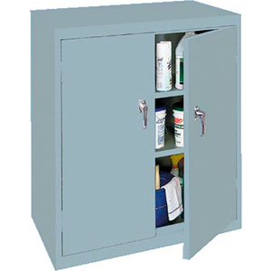COUNTER HIGH ALL-WELDED STORAGE CABINET, 36"WX18"DX42"H, DENIM BLUE by Steel Cabinets USA, Inc