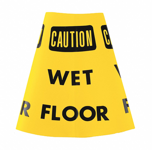 TRAFFIC CONE COLLAR YW/BLK WET FLOOR PK6 by Rockford Silk Screen