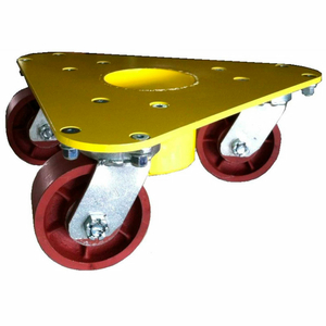 EXTREME WEIGHT STEEL TRIANGULAR CUP DOLLY 5500 - DUCTILE IRON WHEELS - 3500 LB. CAP. by Bond Casters & Wheels