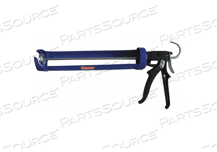 CAULK GUN, THRUST RATIO 12:1, FOR CONTAINER SIZE 20 OZ, BARREL MATERIALS STEEL, FRAME STYLE REVOLVING HALF BARREL, GRIP STYLE STANDARD, MATE by Westward CAULK GUN, THRUST RATIO 12:1, FOR CONTAINER SIZE 20 OZ, BARREL MATERIALS STEEL, FRAME STYLE REVOLVING HALF BARREL, GRIP STYLE STANDARD, MATE by Westward
