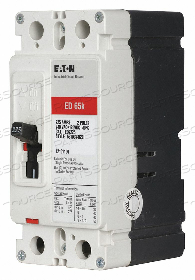 CIRCUIT BREAKER 200A 2P 240VAC ED by Eaton