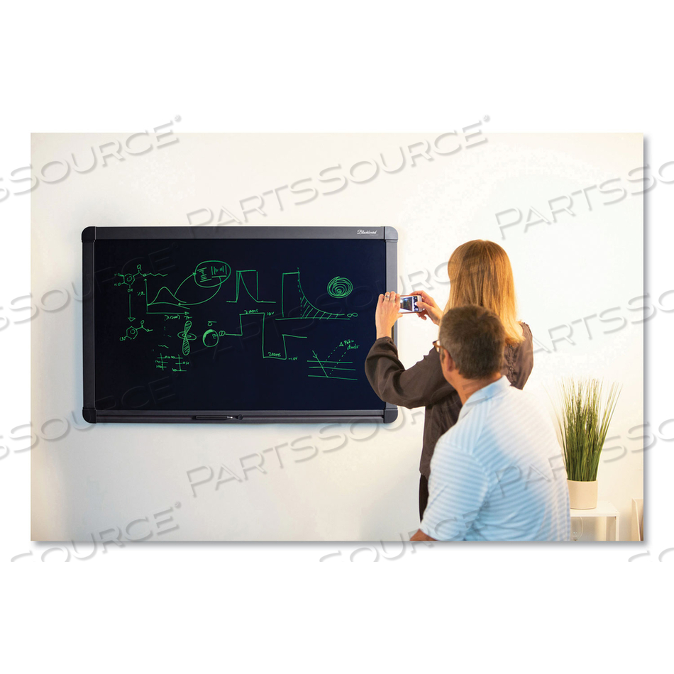 BLACKBOARD 55, 32.65" X 51.75", BLACK, ALUMINUM FRAME 