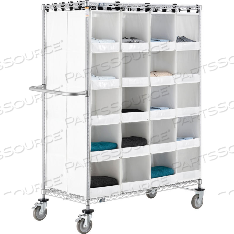 NEXEL STOCK PICKING TRUCK, BACK TO BACK, 24"WX48LX"69"H, WITH 40 CELLS 10-1/2"WX11-1/2"DX11"H by Approved Vendor