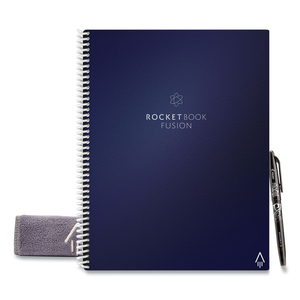 FUSION SMART NOTEBOOK, SEVEN ASSORTED PAGE FORMATS, BLUE COVER, (21) 11 X 8.5 SHEETS by Rocketbook