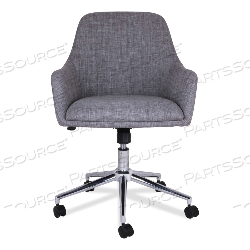 MID-CENTURY TASK CHAIR, SUPPORTS UP TO 275 LB, 18.9" TO 22.24" SEAT HEIGHT, GRAY SEAT, GRAY BACK by Workspace by Alera MID-CENTURY TASK CHAIR, SUPPORTS UP TO 275 LB, 18.9" TO 22.24" SEAT HEIGHT, GRAY SEAT, GRAY BACK by Workspace by Alera