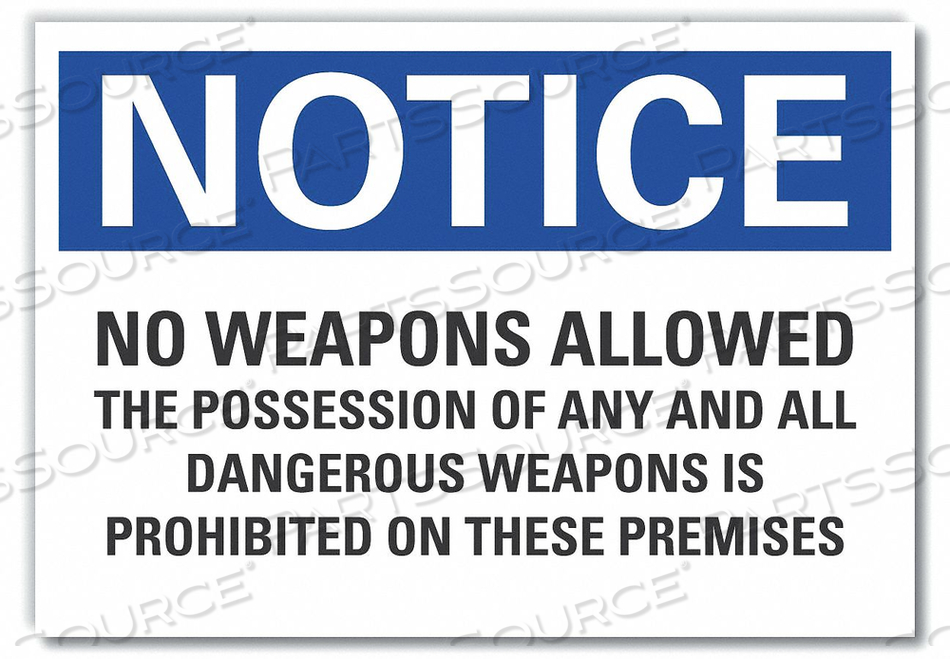 NOTICE SIGN 5 W X 3-1/2 H 0.001 THICK by Lyle Signs Inc. NOTICE SIGN 5 W X 3-1/2 H 0.001 THICK by Lyle Signs Inc.