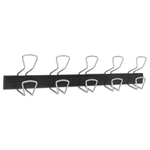 WALL-MOUNT COAT HOOKS, 29.92 X 2.95 X 6.45, METAL, SILVER, 22 LB CAPACITY by Alba