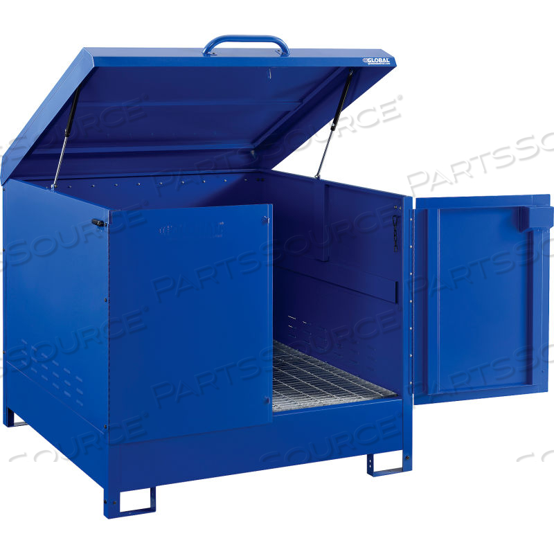 OUTDOOR DRUM CABINET 220 GAL. CAPACITY, MANUAL CLOSE, UNASSEMBLED by Approved Vendor