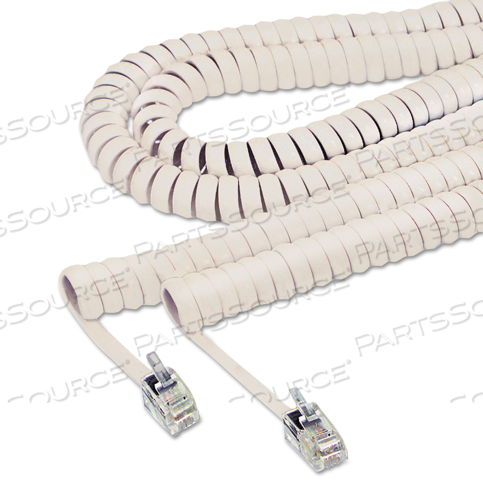 COILED PHONE CORD 12 FT. IVORY by Softalk