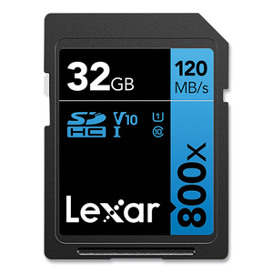 BLUE SERIES SDHC MEMORY CARD, UHS-I U1 CLASS 10, 32 GB by Lexar