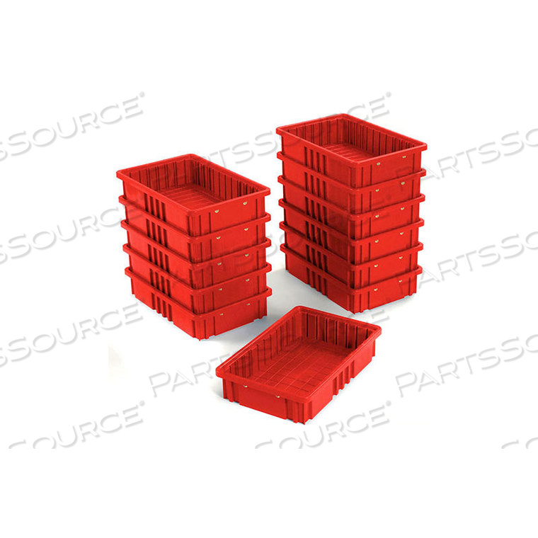 GLOBAL INDUSTRIAL PLASTIC DIVIDABLE GRID CONTAINER DG92035,16-1/2"L X 10-7/8"W X 3-1/2"H, RED by Quantum Storage Systems GLOBAL INDUSTRIAL PLASTIC DIVIDABLE GRID CONTAINER DG92035,16-1/2"L X 10-7/8"W X 3-1/2"H, RED by Quantum Storage Systems