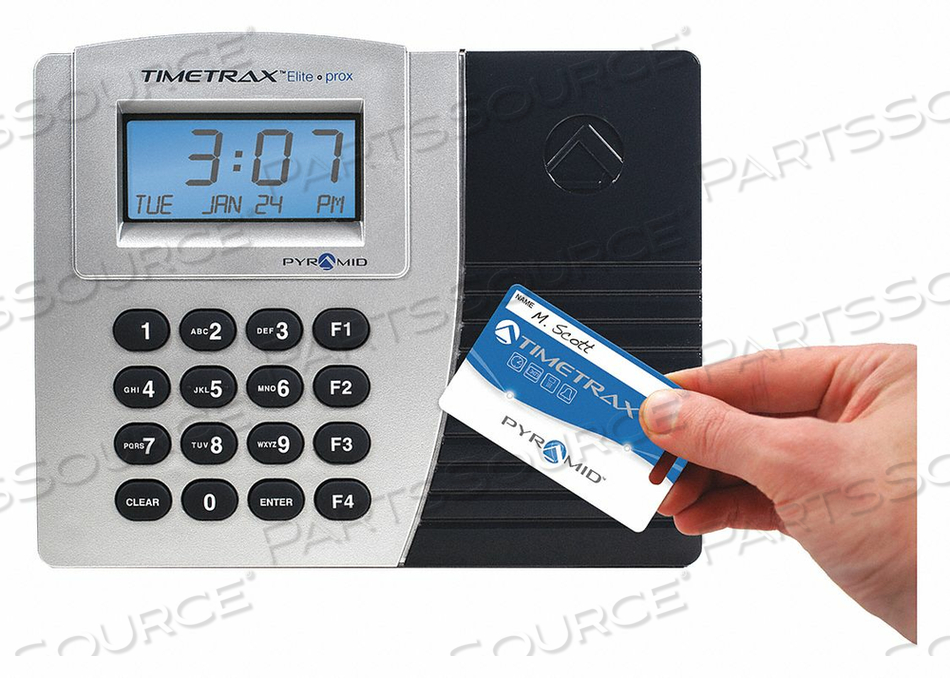 TIME SYSTEMS TIMETRAX PROX TIME AND ATTENDANCE SYSTEM, NO TOUCH PUNCH IN by Pyramid TIME SYSTEMS TIMETRAX PROX TIME AND ATTENDANCE SYSTEM, NO TOUCH PUNCH IN by Pyramid