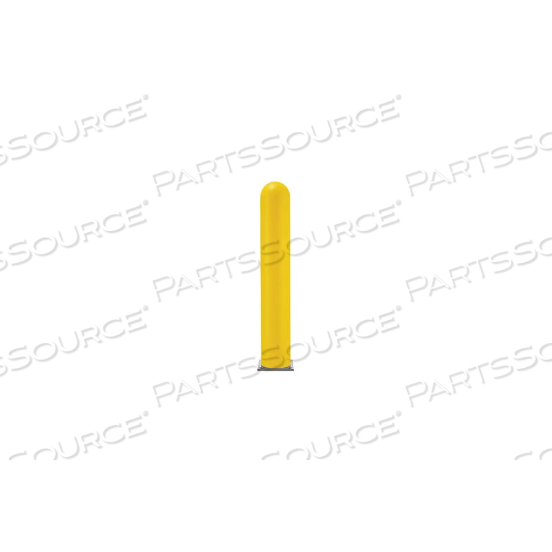 SMOOTH BOLLARD POST SLEEVE, 8" HDPE DOME TOP, YELLOW 