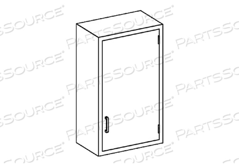 WALL CABINET 24 3/4"W X 30"H X 15"D W/(2) S/S ADJ SHELVES W/ HINGE SOLID DOOR by Blickman