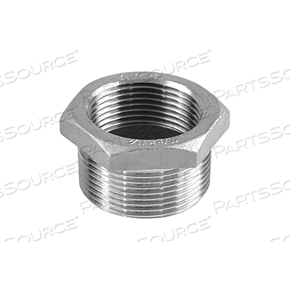 HEX BUSHING, 304 STAINLESS STEEL, 1/2 IN X 1/8 IN FITTING PIPE SIZE, MALE NPT X FEMALE NPT by Approved Vendor