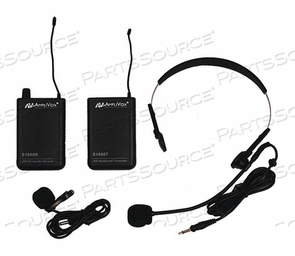 UHF WIRELESS LAPEL AND HEADSET MIC KIT 