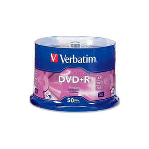 DVD+R, 16X SPEED, 4.7GB, BRANDED, FOR RECORDERS/DRIVES, 50/PK by Verbatim