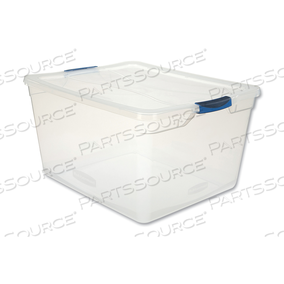 CLEVER STORE BASIC LATCH-LID CONTAINER, 71 QT, 18.63" X 23.5" X 12.25", CLEAR by Rubbermaid Medical Division