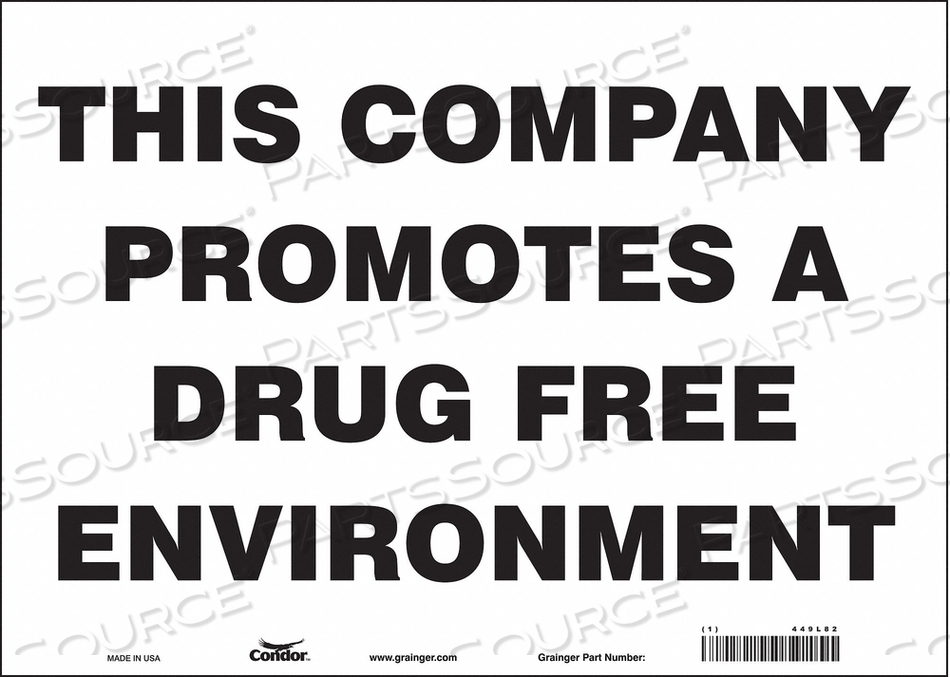 SAFETY SIGN 10 H X 14 W 0.004 THICK 