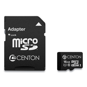 MICROSDHC MEMORY CARD WITH SD ADAPTER, UHS-I U1 CLASS 10, 16 GB by Centon MICROSDHC MEMORY CARD WITH SD ADAPTER, UHS-I U1 CLASS 10, 16 GB by Centon