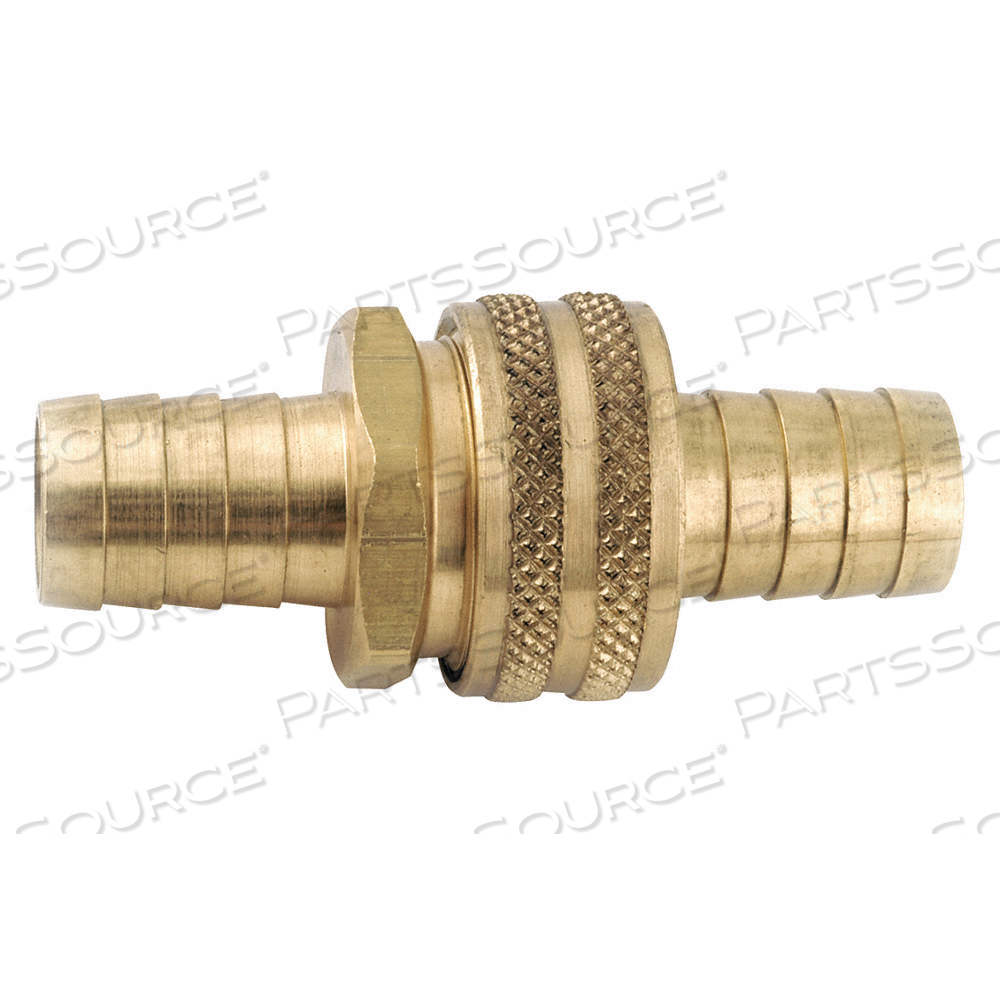 BARBED HOSE FITTING - COUPLING SET, FOR 1/2 IN HOSE I.D., HOSE BARB X HOSE BARB, MALE X MALE, RIGID by Approved Vendor