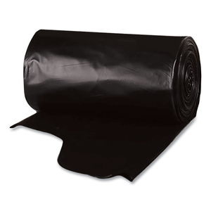 HEAVY-DUTY LOW-DENSITY WING TIE CONTRACTOR BAGS, 55 GAL, 3 MIL, 35.75 X 53.88, BLACK, 15 BAGS/ROLL, 4 ROLLS/CARTON by Berry Plastics