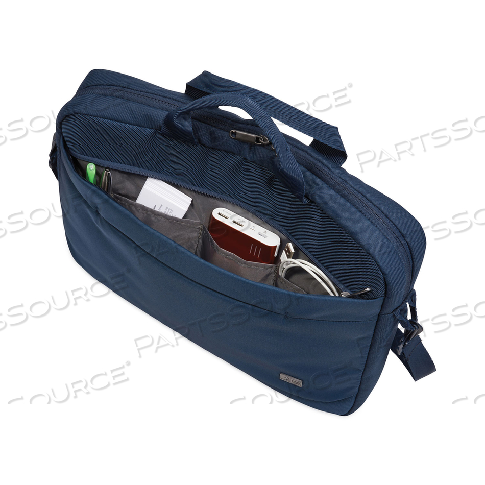 ADVANTAGE LAPTOP ATTACHE, FITS DEVICES UP TO 15.6", POLYESTER, 16.1 X 2.8 X 13.8, DARK BLUE 