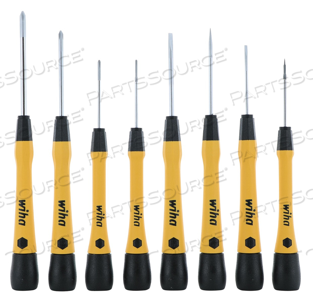 8 PIECE ESD SAFE PICOFINISH PRECISION SCREWDRIVER SET IN POUCH by Wiha Tools