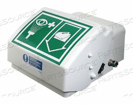 EYE/FACE WASH STATION WALL WHITE/GREEN by Hughes Safety Showers