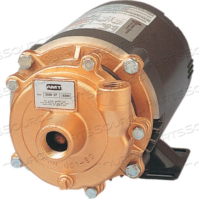 AMT 1" X 3/4" BRONZE STRAIGHT CENTRIFUGAL PUMP, VITON SEAL, 1HP 3 PHASE MOTOR by Springer Pumps LLC AMT 1" X 3/4" BRONZE STRAIGHT CENTRIFUGAL PUMP, VITON SEAL, 1HP 3 PHASE MOTOR by Springer Pumps LLC