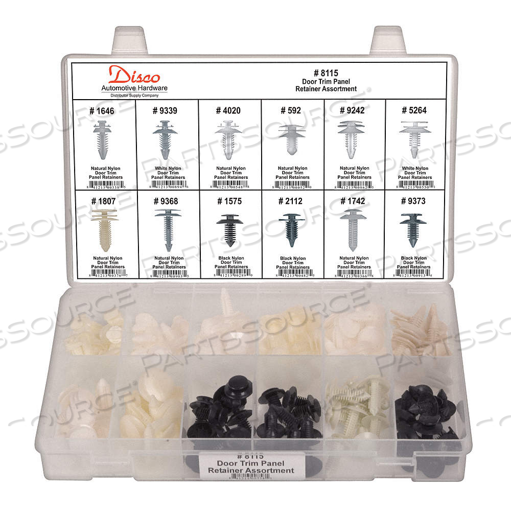 PANEL RETAINER ASSORTMENT,120 PCS, 120 PIECES by Approved Vendor