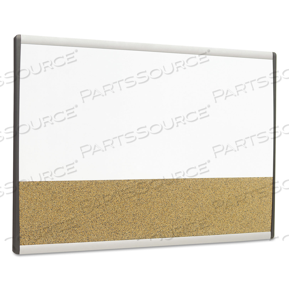 MAGNETIC DRY-ERASE/CORK BOARD, 18 X 30, WHITE SURFACE, SILVER ALUMINUM FRAME by Quartet