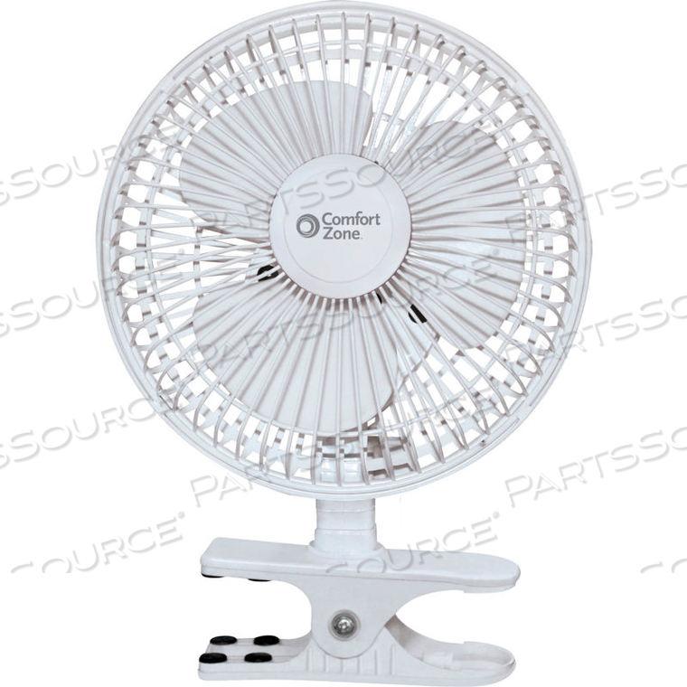 6- INCH CLIP-ON DESK FAN, WHITE 