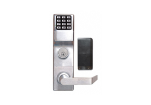 ELECTRONIC LOCK SATIN CHROME 12 BUTTON by Locdown