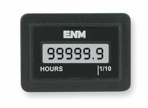 HOUR METER LCD FLUSH RECTANGULAR by ENM