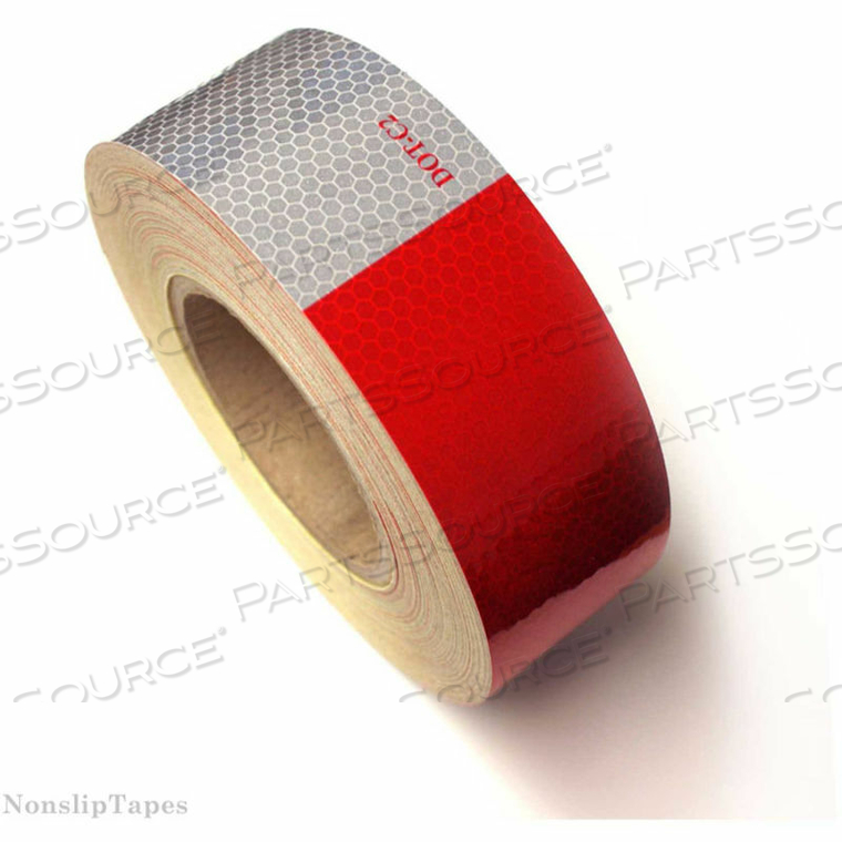 DOT C2 APPROVED CONSPICUITY REFLECTIVE TAPE, 11" RED/7" WHITE, 2" X 150', 1 ROLL by Heskins LLC DOT C2 APPROVED CONSPICUITY REFLECTIVE TAPE, 11" RED/7" WHITE, 2" X 150', 1 ROLL by Heskins LLC