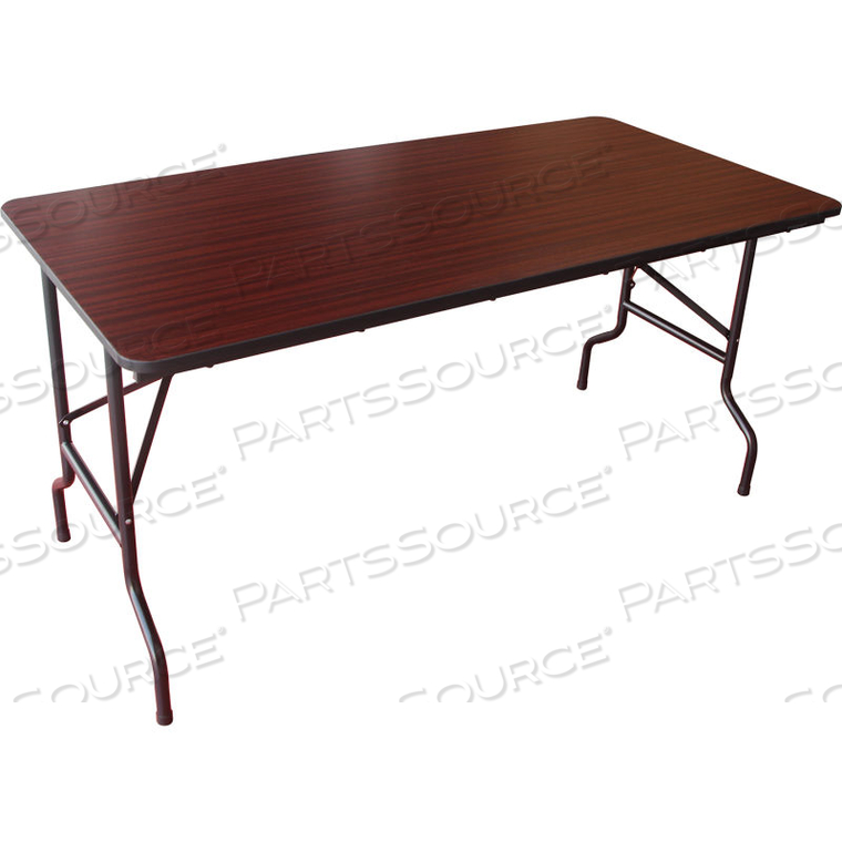 INTERION FOLDING WOOD TABLE, 60"W X 30"D, MAHOGANY by Iceberg Enterprises