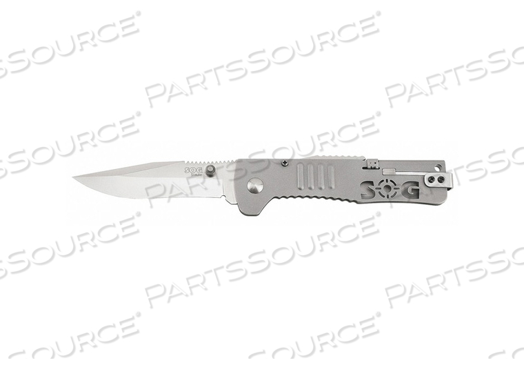 FOLDING KNIFE CLIP POINT SATIN 3-3/16 IN by SOG FOLDING KNIFE CLIP POINT SATIN 3-3/16 IN by SOG