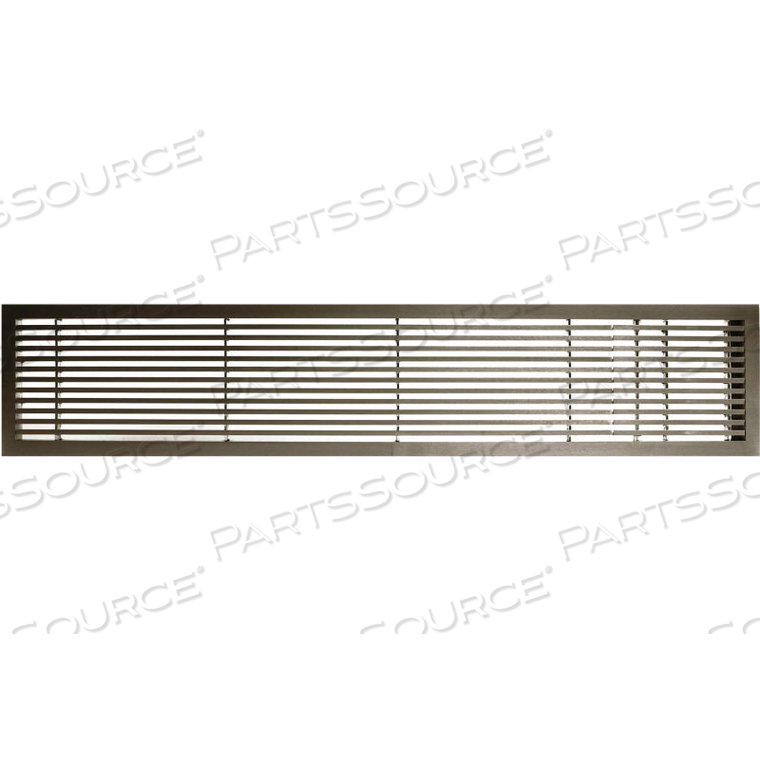 AG20 SERIES 6" X 48" SOLID ALUM FIXED BAR SUPPLY/RETURN AIR VENT GRILLE, ANTIQUE BRONZE W/RIGHT DOOR 