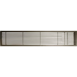AG20 SERIES 6" X 48" SOLID ALUM FIXED BAR SUPPLY/RETURN AIR VENT GRILLE, ANTIQUE BRONZE W/RIGHT DOOR by Giumenta Corp-Architectural Grille