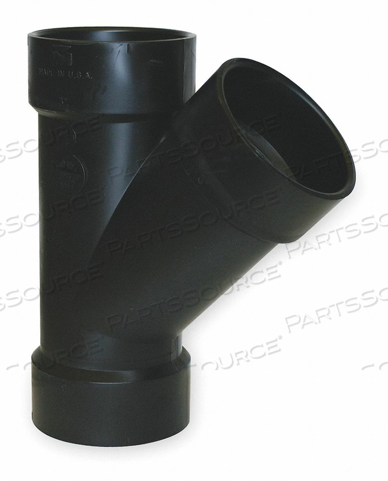 WYE, 4 IN X 4 IN X 4 IN FITTING PIPE SIZE, SCHEDULE 40, BLACK by Charlotte Pipe And Foundry Co.