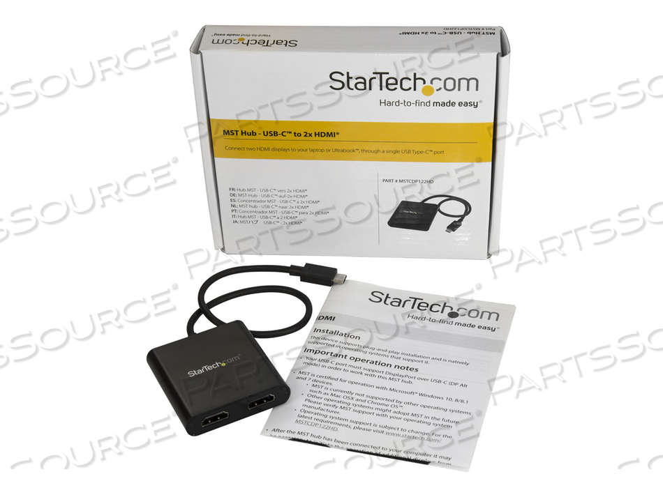 USB TYPE-C DUAL-MONITOR ADAPTER CAN DRIVE 2X 4K 30HZ OR 2X 1080P 60HZ HDMI MONIT by StarTech.com Ltd.