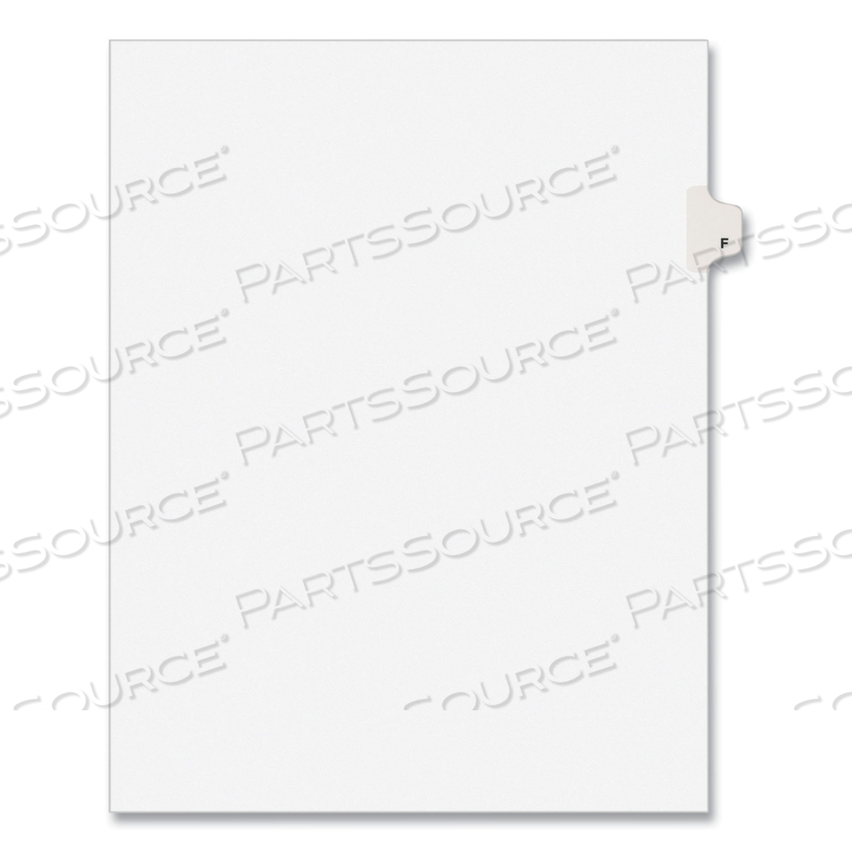 PREPRINTED LEGAL EXHIBIT SIDE TAB INDEX DIVIDERS, AVERY STYLE, 26-TAB, F, 11 X 8.5, WHITE, (1406) by Avery